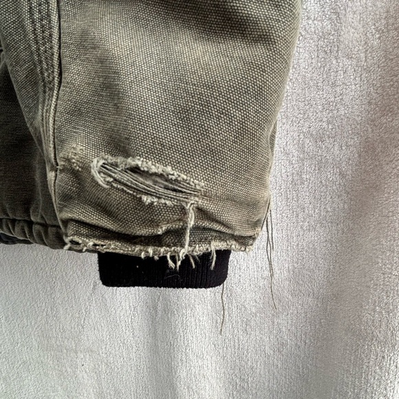 Vintage Carhartt Men's Sandstone Black Quilt Lined Gray Jacket Size XL - Picture 9 of 11